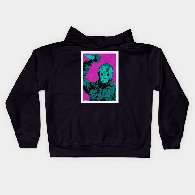 JASON VOORHEES - Friday the 13th (Pop Art) Kids Hoodie by Famous Weirdos